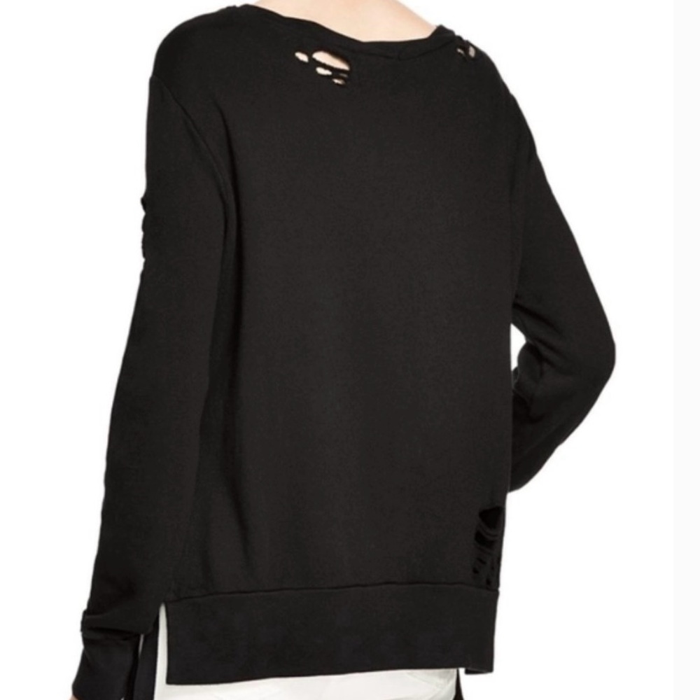 Pam & Gela destroyed side slit sweatshirt. Size xs - Picture 3 of 6